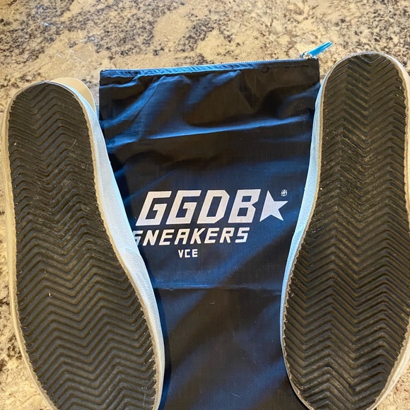 GOLDEN GOOSE SUPERSTAR DISTRESSED GLITTERED LEATHER SNEAKERS!!! SIZE 41 10/10.5 - Picture 11 of 16